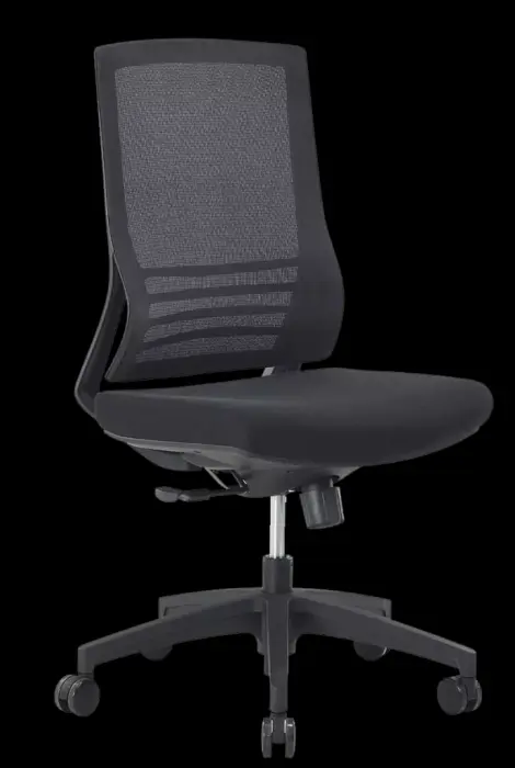 Translation d'assise
Tension réglable, anti-retour
Dossier filet noir
Support lombaire
Coloris noir uniquement
Lift. Pied nylon, roulettes Ø 60 mm