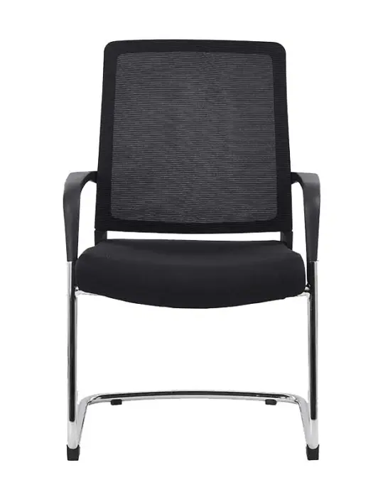 Dossier filet noirColoris assise en tissu noir uniquement non classé au feuPiétement en tube chromé Ø 25 mmLivré non monté
