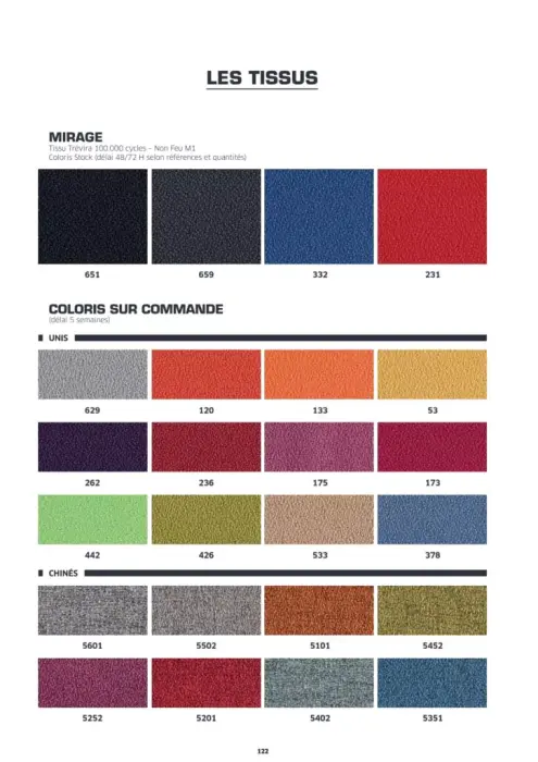 Assise en tissu 100 000 cycles
Dossier en polypropylène
Piétement fil chromé
Non tenu en stock / sur commande
24 coloris disponibles sur commande