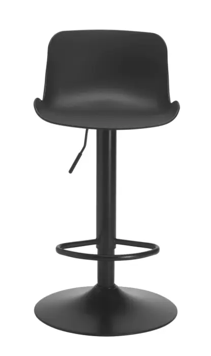 Tabouret Réglable en hauteur par lift de 58 à 79 cm Pied en métal noir Ø 40 cm