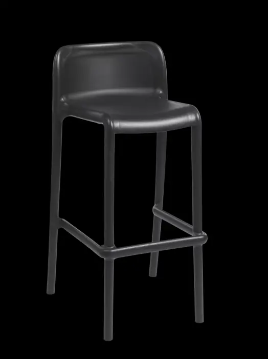 Tabouret En polypropylène gris anthracite Usage intérieur / extérieur Protection UV8Empilable