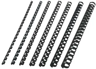LEITZ Peigne à relier plastique, diamètre: 16 mm, noir