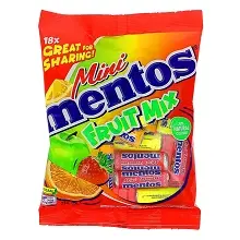 MENTOS FRUIT MINI MIX 18 ROULEAUX 214,7G
