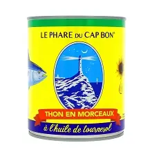 LE PHARE DU CAP BON THON EN MORCEAUX A L'HUILE DE TOURNESOL 4/4 800G