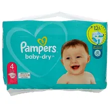 PAMPERS COUCHES BABY DRY N°4 (9-14KG) 47PCS