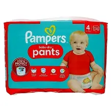 PAMPERS COUCHES BABY DRY PANTS N°4 (9-15KG) 42PCS