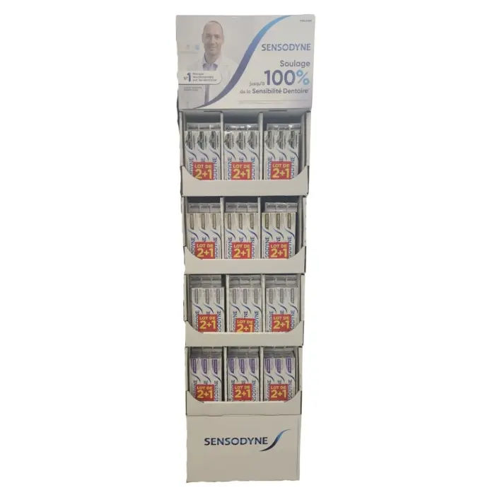 SENSODYNE DENTIFRICE 75ML LOT DE 3 DISPLAY 4 REF. 108PCS