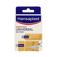 HANSAPLAST PANSEMENT UNIVERSAL MIX PACK x12 (8 PANSEMENTS + 4 BANDES 10x6CM)