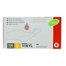 HEVA GANT VINYLE NON POUDRE TRANSPARENT TAILLE S x100
