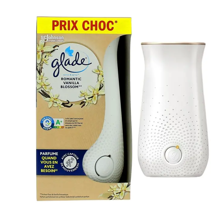 GLADE DESODORISANT AUTOMATIQUE ROMANTIC VANILLA BLOSSOM 18ML