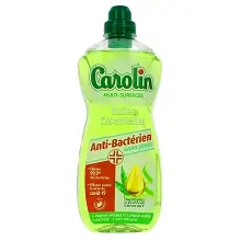 CAROLIN NETTOYANT MULTI-SURFACES ANTI-BACTERIEN SANS JAVEL EUCALYPTUS & CITRON VERT 1L
