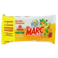 ST MARC LINGETTE NETTOYANTE TROPICAL BREEZE 63PCS