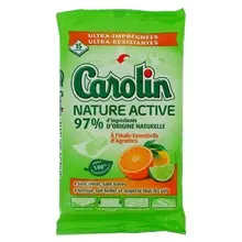 CAROLIN LINGETTE SOL NATURE ACTIVE HUILE ESSENTIELLE D'AGRUMES 15PCS