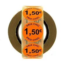 ROULEAU 1000 ETIQUETTES FLUO (45mm) 1,50 €