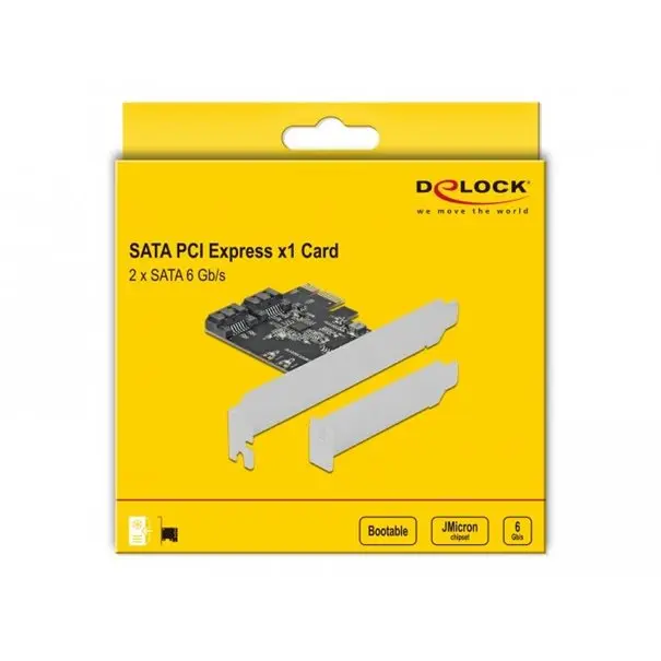 PCI Express Karte 2 Port SATA Low Profile Formfaktor
