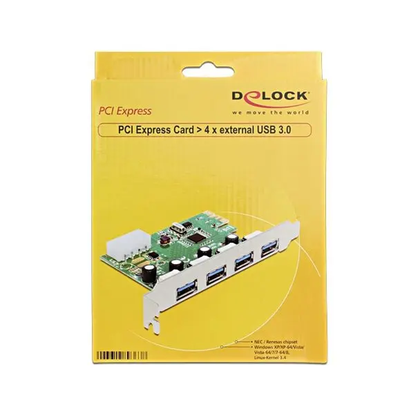 IO Delock PCIe 4x USB 3.0