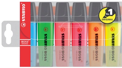 STABILO Surligneur "BOSS ORIGINAL", étui en PET de 8