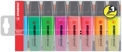 STABILO Surligneur "BOSS ORIGINAL", étui en PET de 4