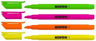 Kores Surligneur Pen, pointe biseautée: 0,5 - 3,5 mm, étui