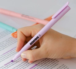 Kores Surligneur "High Liner Pastel", étui de 6