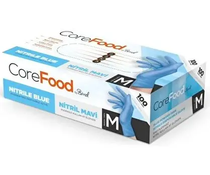Gant Nitrile sans poudre Bimel - Core Food Jetable -sans Latex Bleu