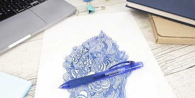 EBERHARD FABER Stylo encre gel Click it! Erase it!, bleu