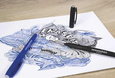 EBERHARD FABER Stylo encre gel Erase it!, bleu