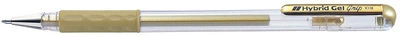 Pentel Stylo roller gel Hybrid Gel Grip Metallic K118,argent