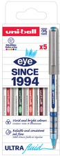 uni-ball Stylo roller eye fine UB157E PF, Ã©tui de 5, assorti