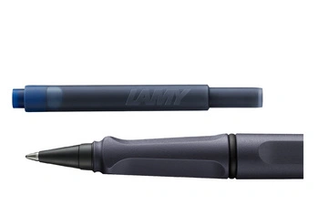 LAMY Stylo roller safari steel scarlet, avec cartouche