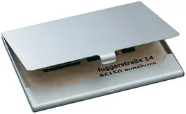 sigel étui pour cartes de visite "Alu", aluminium, argent