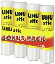 UHU Bâton de colle stic, sans solvant, pack bonus 4 x 21