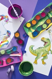 FABER-CASTELL Boîte de peinture CONNECTOR Licorne, 12 coul.