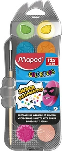 Maped Pastilles de peinture COLOR'PEPS, 12 couleurs