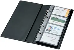 sigel classeur à anneaux pour cartes de visite, mat, noir