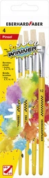 EBERHARD FABER Set de pinceaux brosse WINNER, 4 pièces