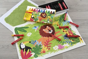 EBERHARD FABER Craie de cire COLORI, boîte en carton de 12