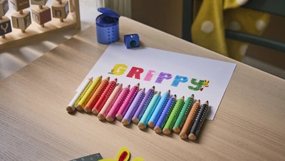 FABER-CASTELL Crayon de couleur Grippy, étui carton de 6