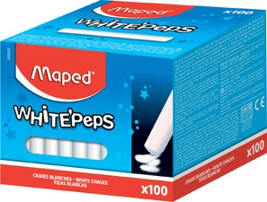 Maped Craie pour tableau WHITE'PEPS, rond, blanc