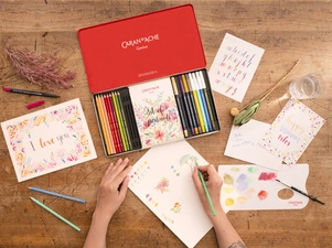 CARAN D'ACHE Set de dessin "SET BOTANIQUE", 24 pièces
