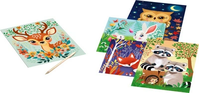 Maped Creativ Cartes à gratter ANIMAUX DES BOIS, 6 pièces