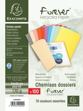 EXACOMPTA Chemises FOREVER 180, A4, assorti