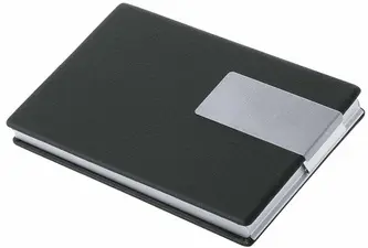 WEDO Boîte cartes de visite Good Deal, aluminium/PVC (noir)