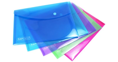 RAPESCO Pochette à documents, A4+, PP, couleurs assorties