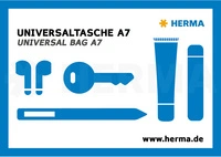 HERMA Pochette à fermeture à zip "Mesh Bags", A7, vert