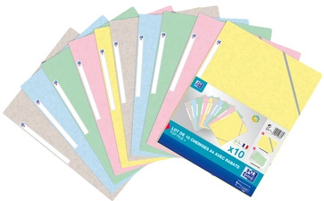 Oxford Chemise à élastique Top File+, pack de 10, standard