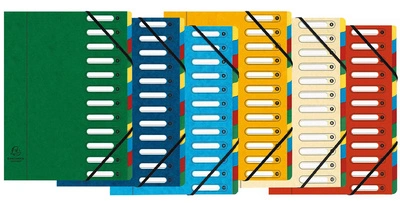 EXACOMPTA Trieur Harmonika, A4, 24 compartiments, vert