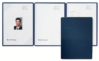 PAGNA Bewerbungsmappe "Square", DIN A4, blau