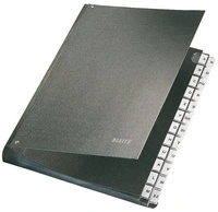 LEITZ Classeur à soufflet, A4, 1-12, 12 compartiments, noir,