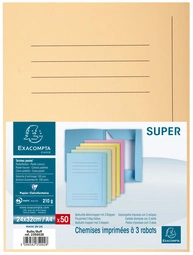 EXACOMPTA Chemise imprimée SUPER, A4, jaune